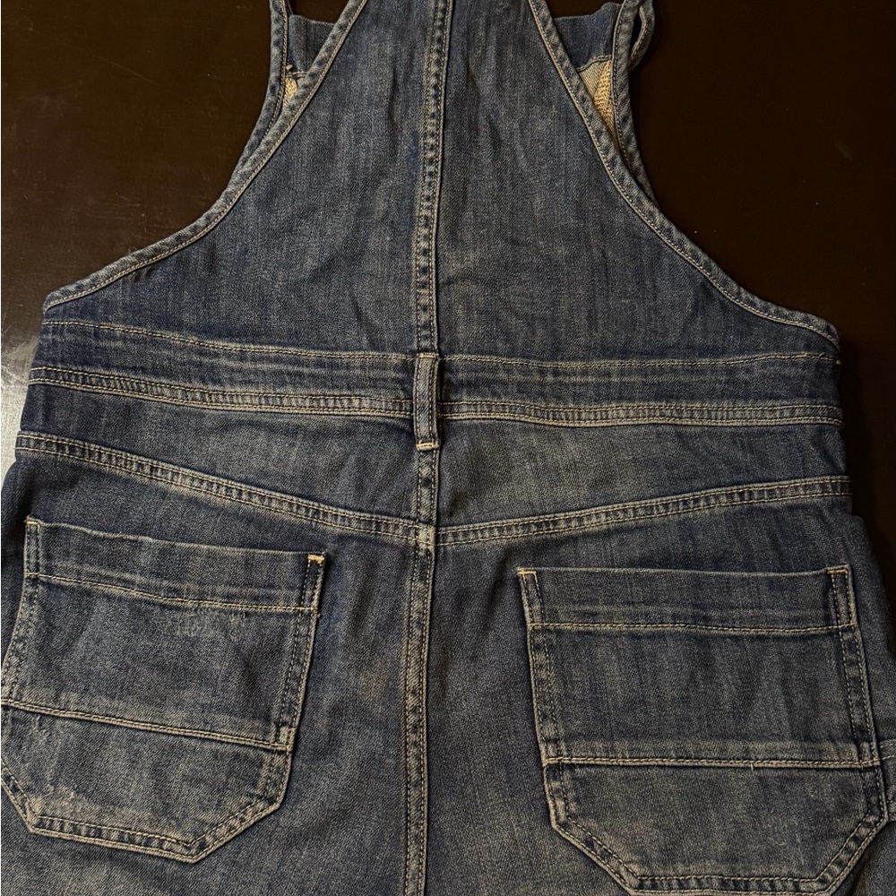Anthropologie Pilcro Denim Short Overalls Romper Button Front Size 27 - Picture 6 of 6